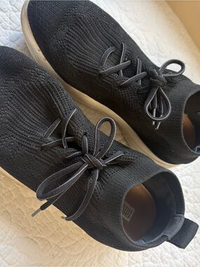 FitFlop Black Slip-On Athletic Knit Sneakers
